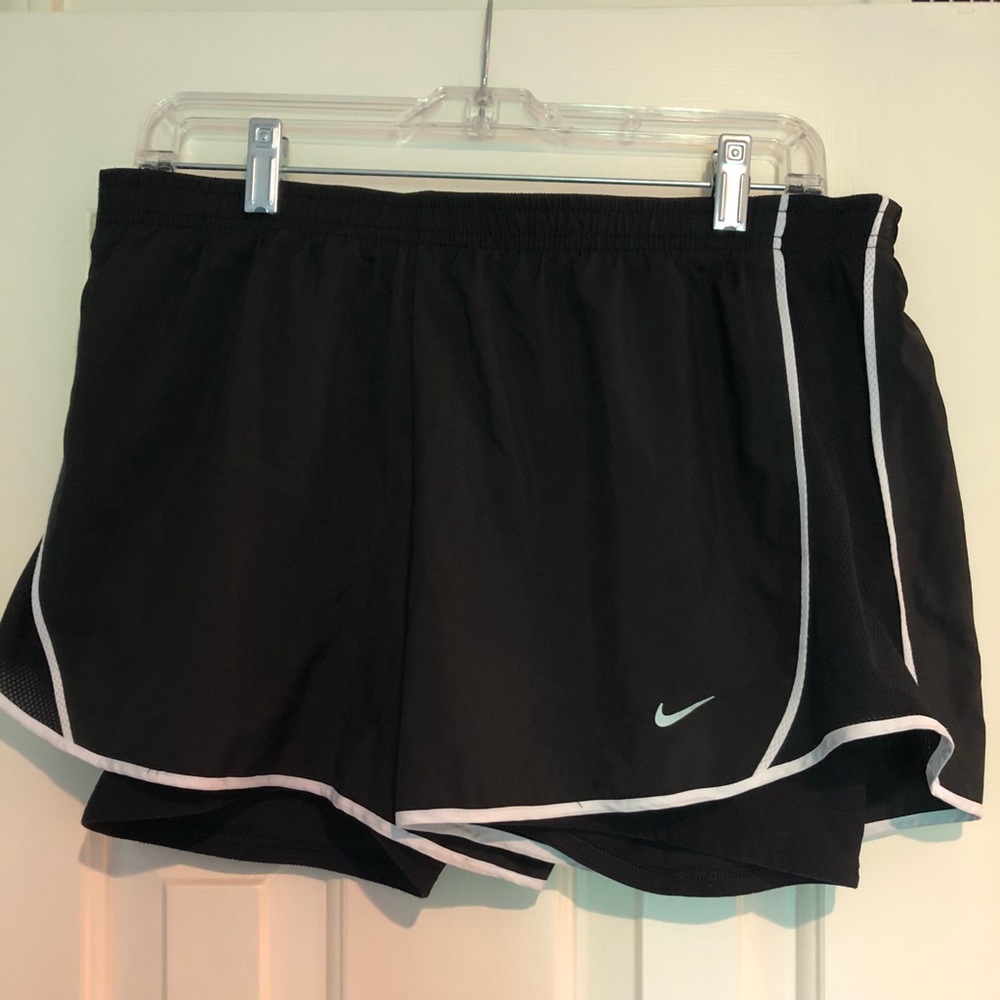 black Nike shorts with spandex